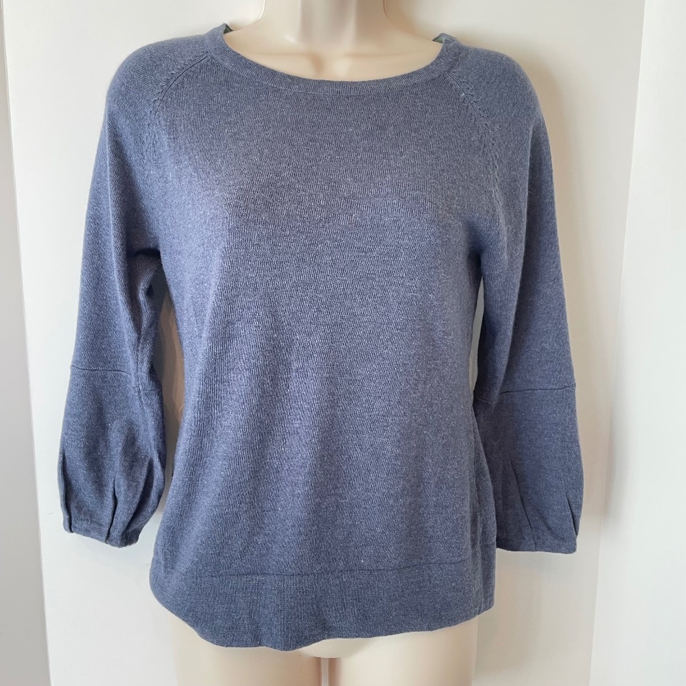 Boden Bella Jumper Military Blue US 2 Cotton Cashmere